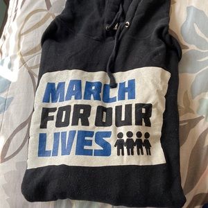 Black March for our Lives pull over hoodie size M